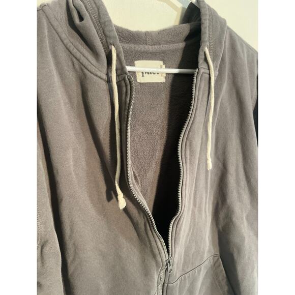 PACT XL 100% Organic Cotton Unisex, Mens, Dark Gray Zip-Up Hoodie - Picture 5 of 11